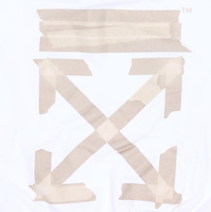 Off-White Tape Diag Arrows Hoodie "White-Beige"