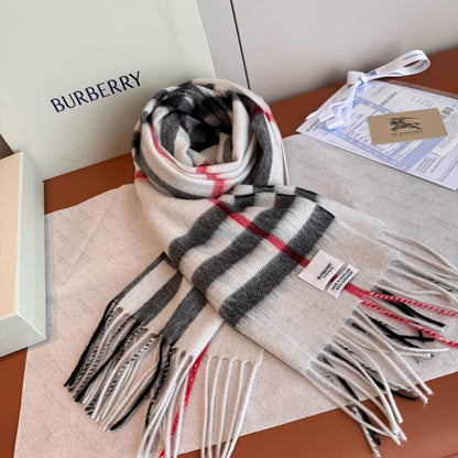 Burberry Cashmere Scarf "Beige-Black"