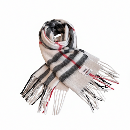 Burberry Cashmere Scarf "Beige-Black"