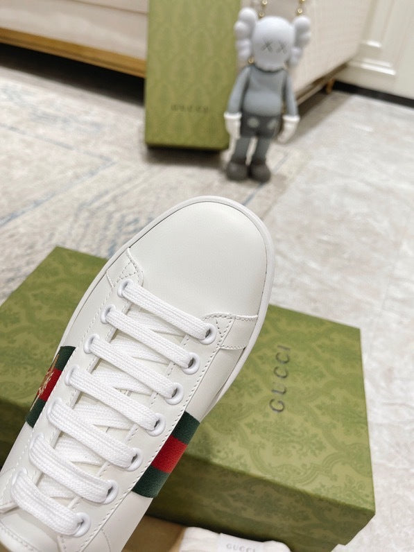 Gucci Ace Trainer with Bee "White"