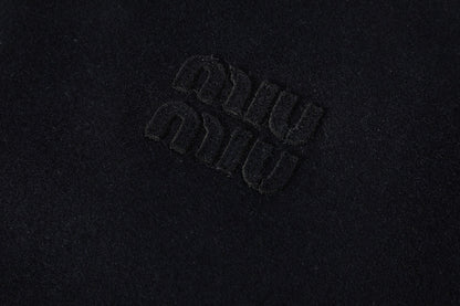 Miu Miu Zip-Up Sweatshirt "Black"