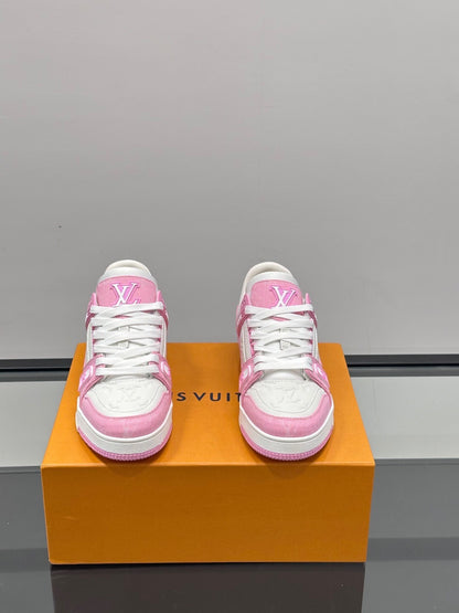 Louis Vuitton LV Trainers "Pink Denim-White"