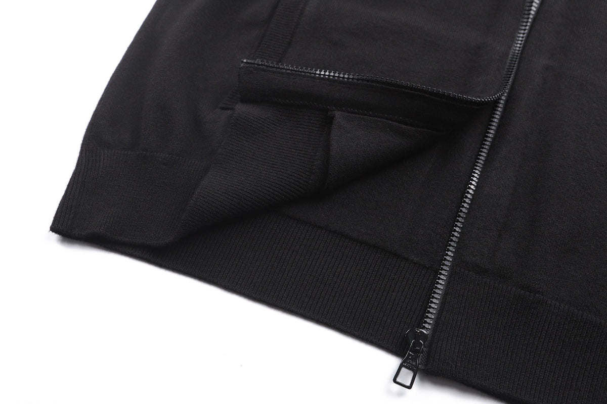 Louis Vuitton LVSE Inside-Out Zipped Through Cashmere Cardigan "Black"
