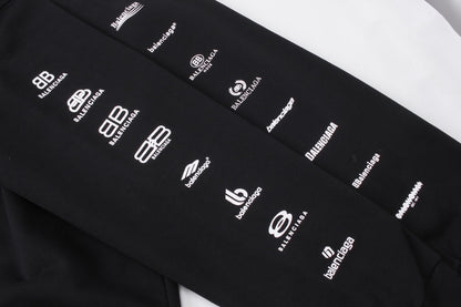 Balenciaga Archive Multi Logo Sweatshirt "Black-White"