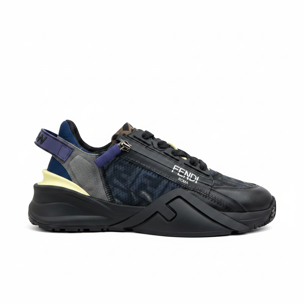 Fendi Flow "Black-Blue Monogram"