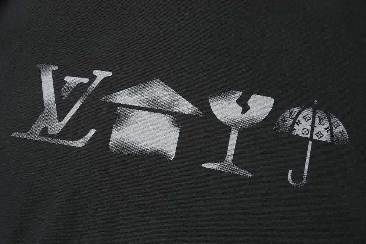 Louis Vuitton Printed Signature T-Shirt "Black"