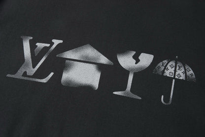 Louis Vuitton Printed Signature T-Shirt "Black"