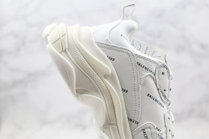 Balenciaga Triple S "White-All Over Logo"