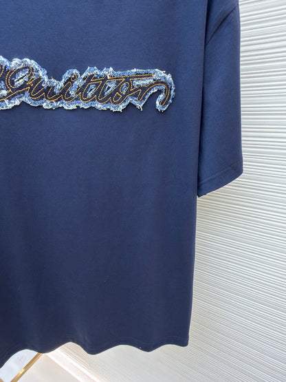 Louis Vuitton Denim Signature Short-Sleeved T-Shirt "Deep Navy"