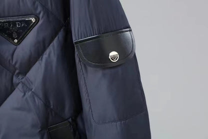 Prada Down Bomber Jacket "Navy Blue"