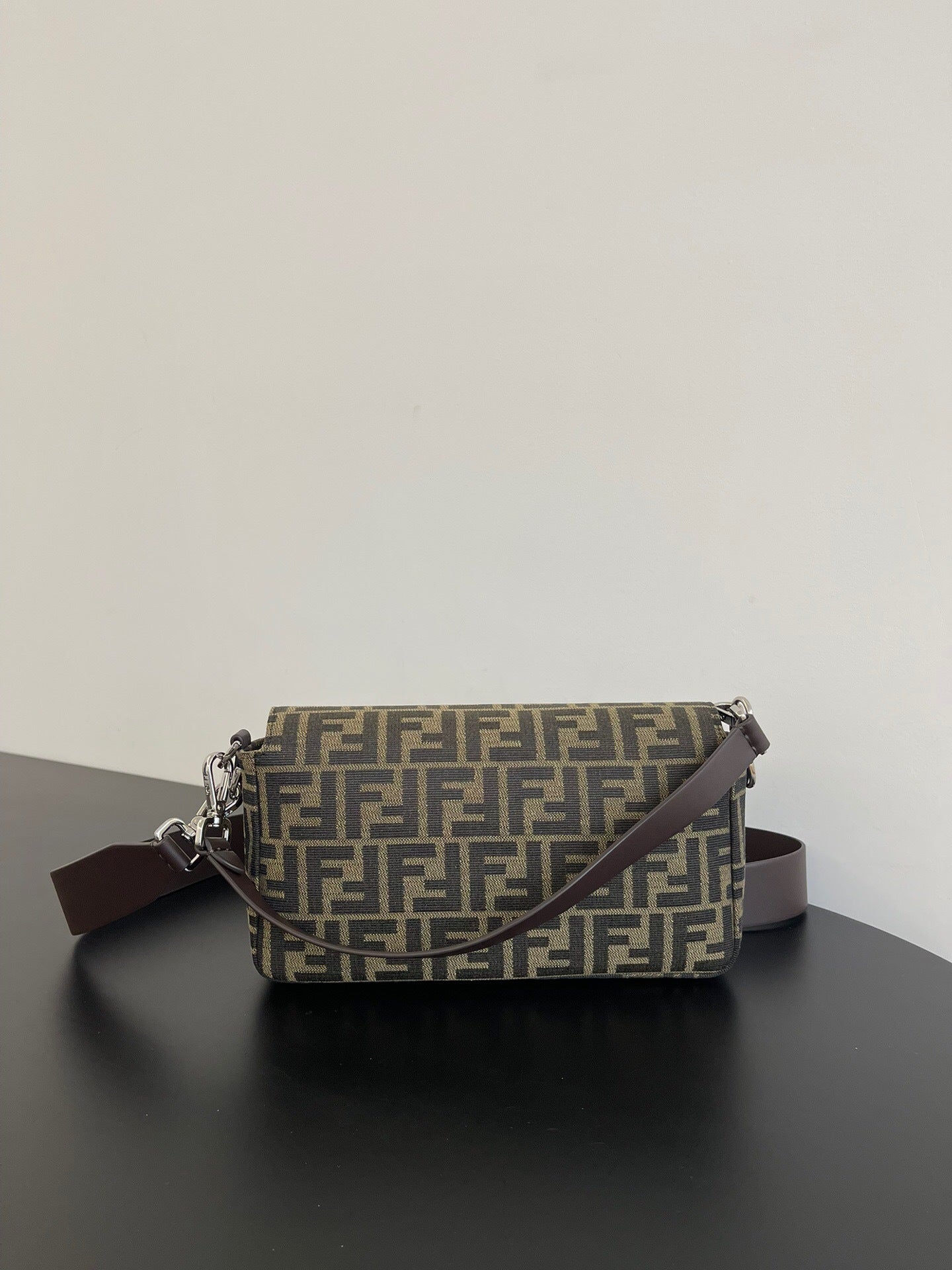 Fendi Baguette FF Jacquard Fabric Bag