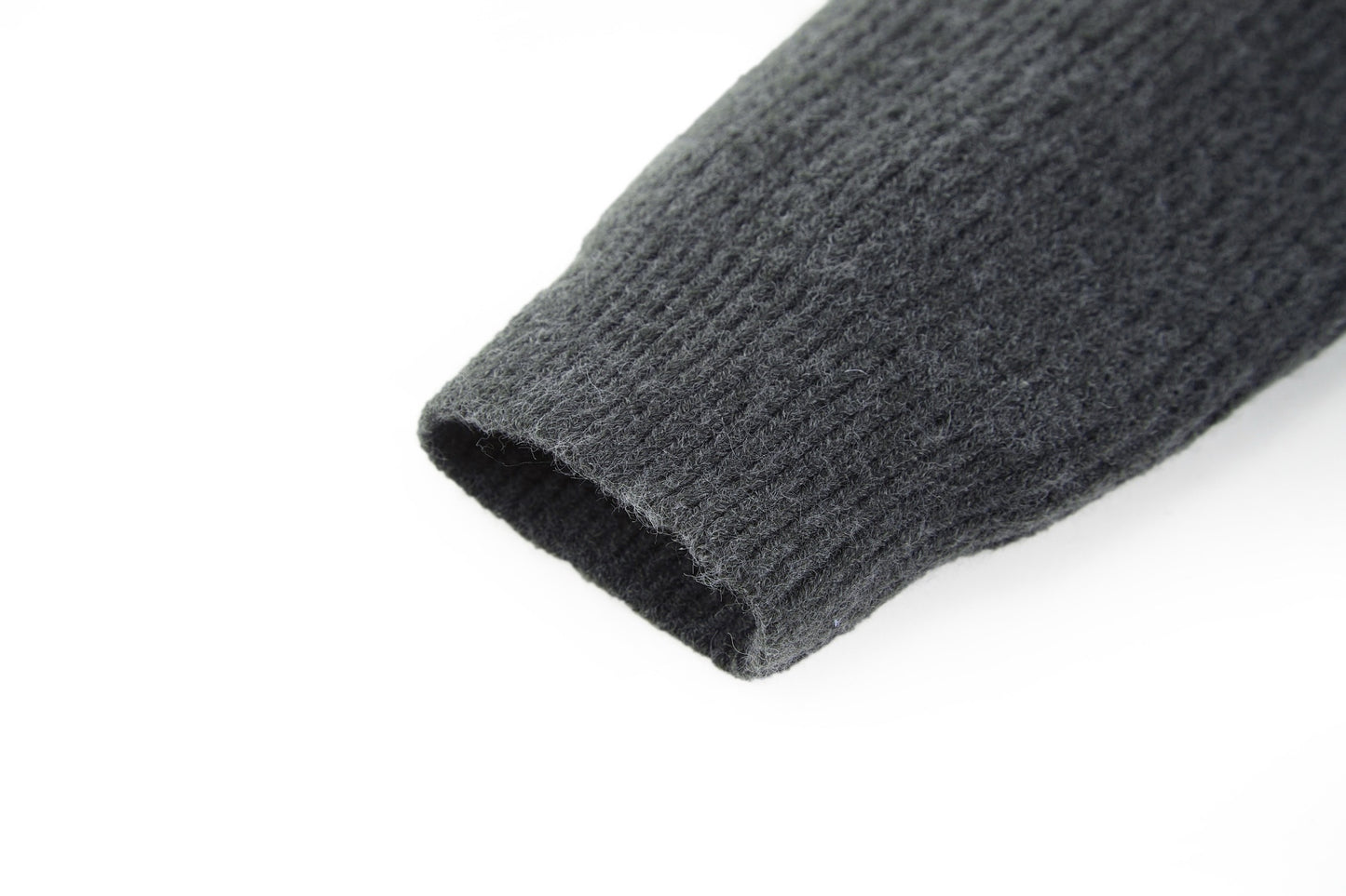 Gucci Wool Cashmere Rib Knit Sweater "Dark Grey-Black"