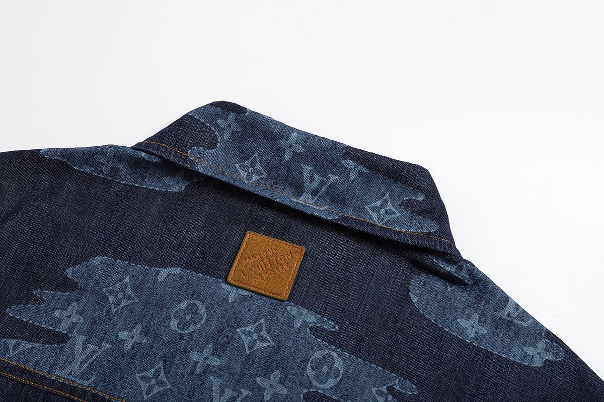 Louis Vuitton Monogram Short-Sleeved Chambray Shirt
