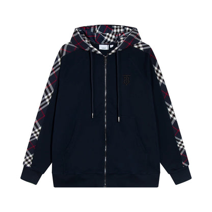 Burberry Zip-Up Hoodie "Navy Blue"