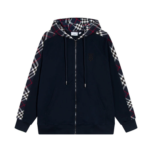 Burberry Zip-Up Hoodie "Navy Blue"