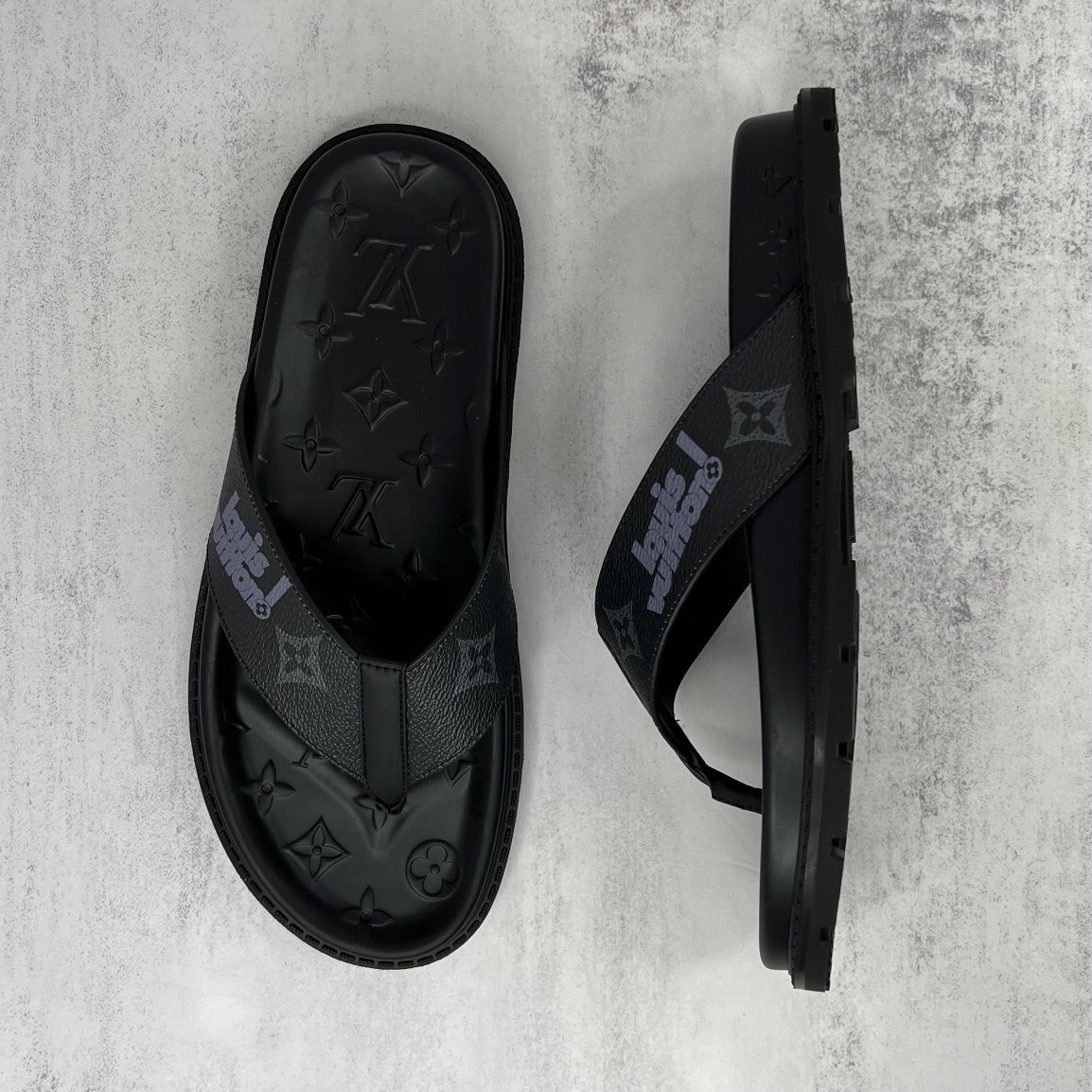 Louis Vuitton Flip-Flops "Black-Grey"