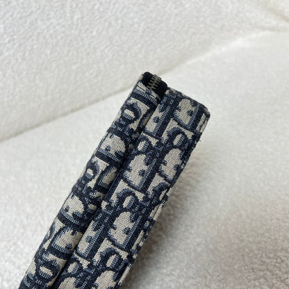 Dior Oblique Jacquard Zipped Pouch with Strap