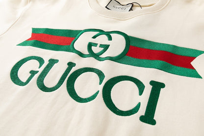 Gucci Embroided Logo Sweatshirt "Beige"
