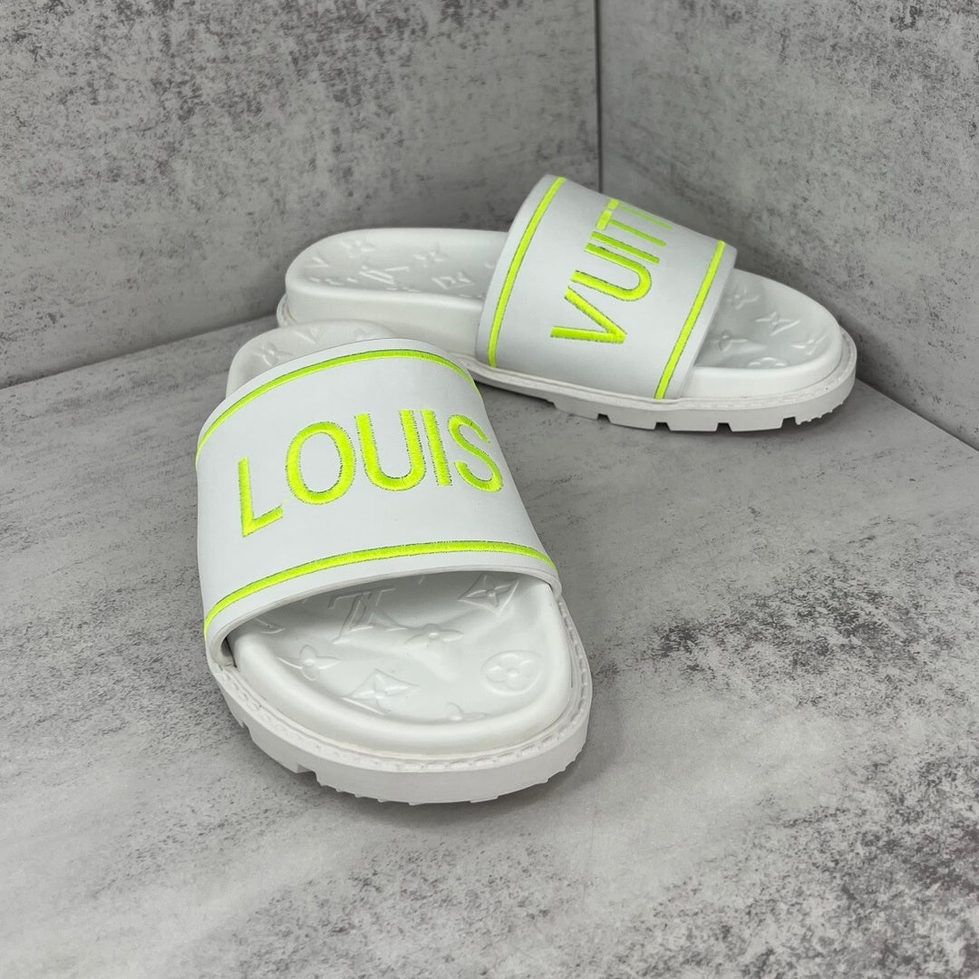 Louis Vuitton Slides "White-Lime"