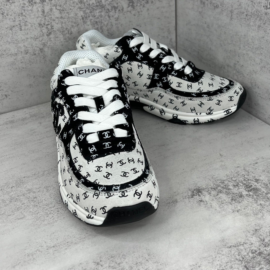 Chanel 22A "White-Black All Over Logo"