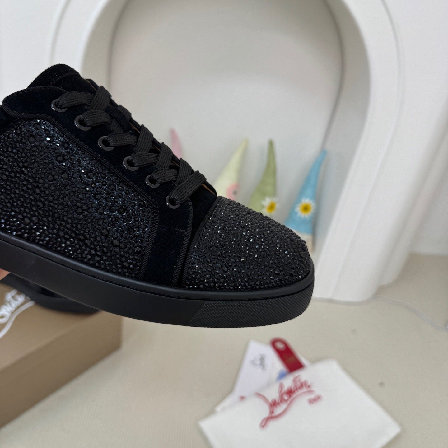 Christian Louboutin Louis Junior Strass "Black"