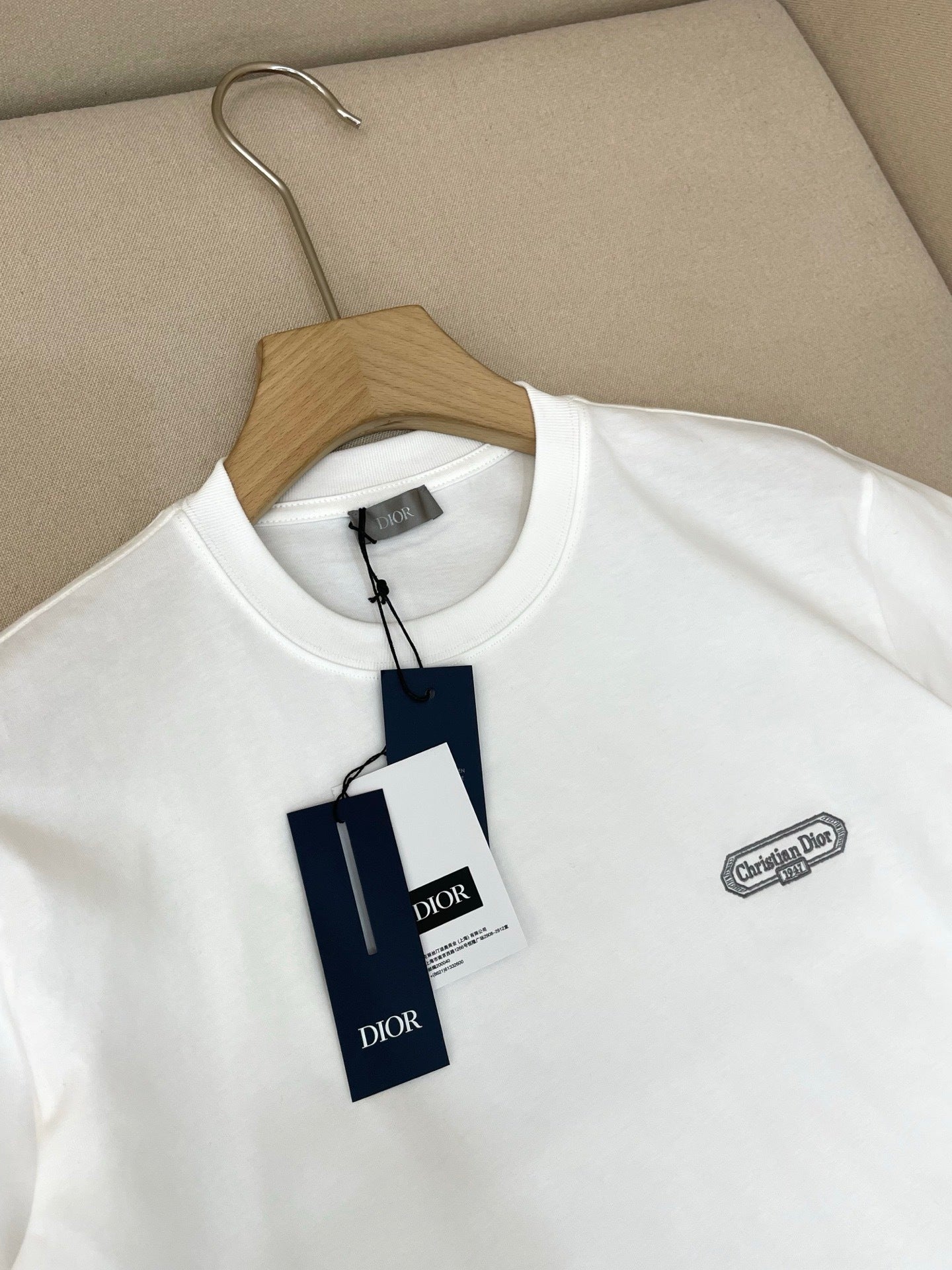 Dior CD Box T-Shirt "White Cotton Jersey"