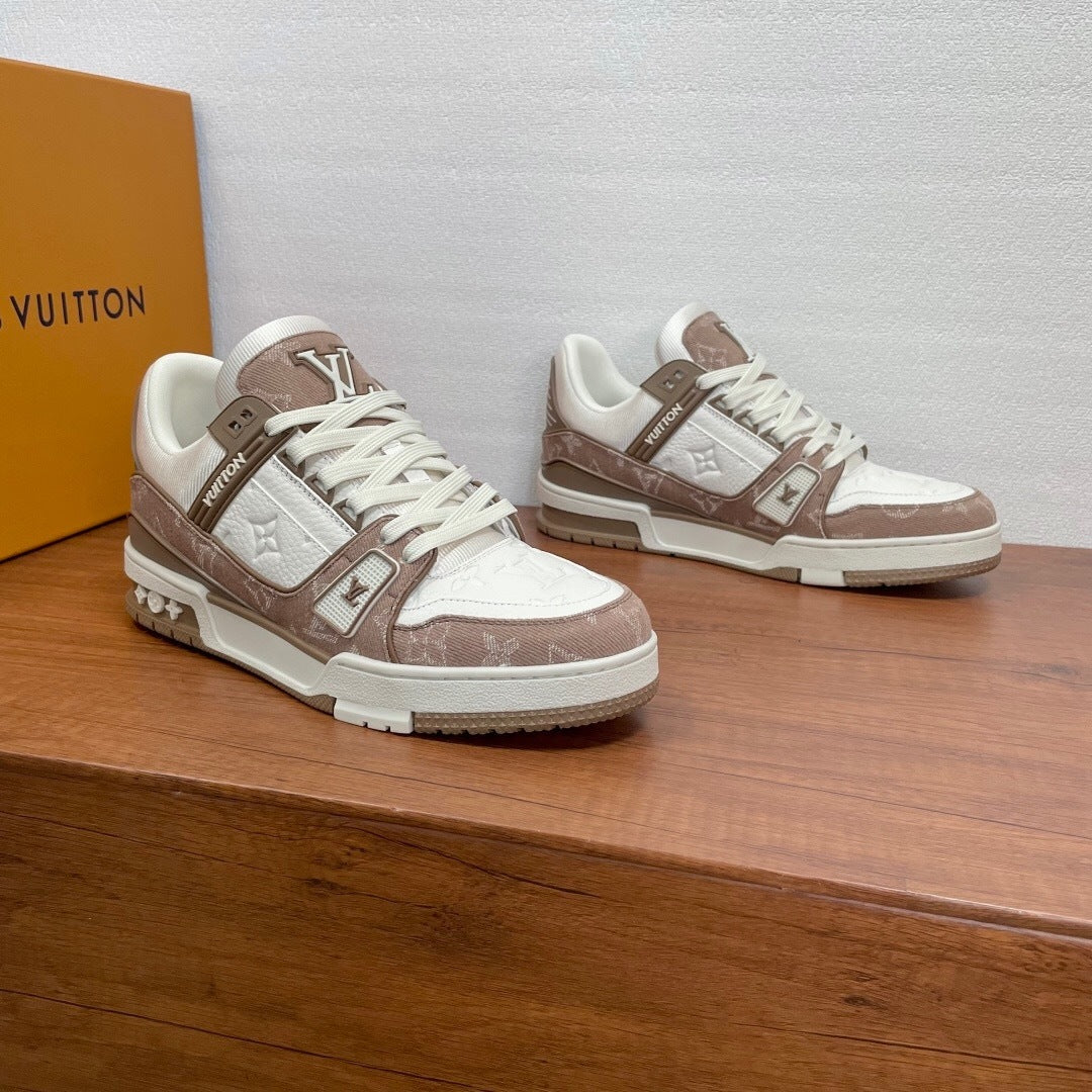 Louis Vuitton LV Trainers "Brown Denim-White"