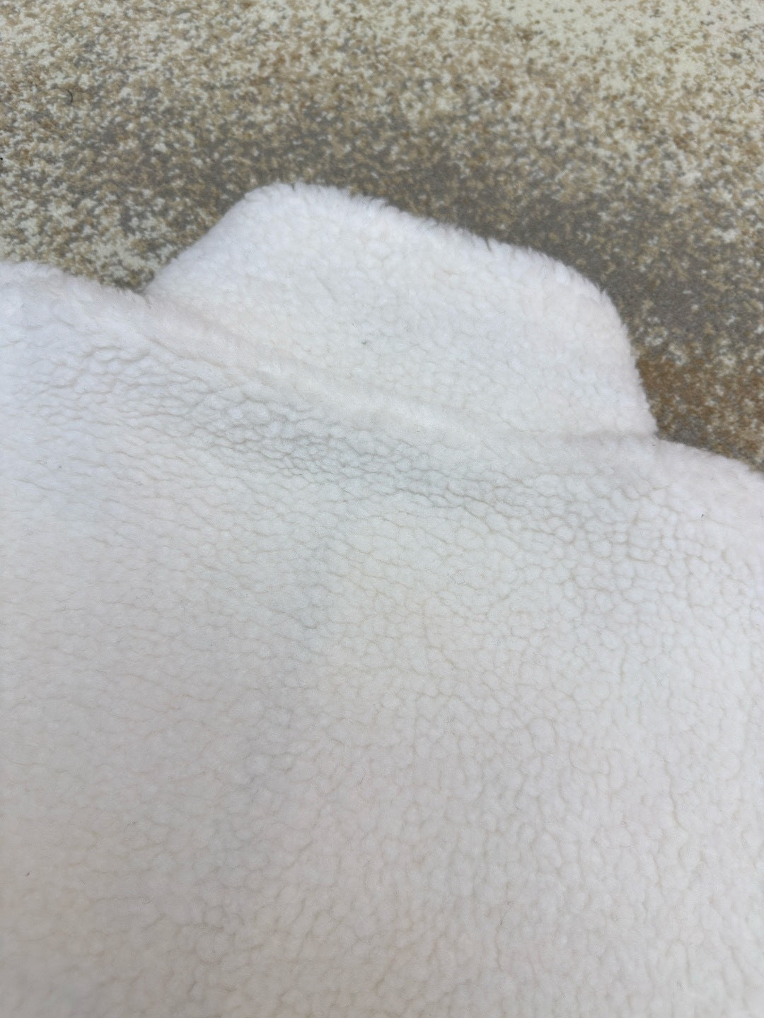 Louis Vuitton Fleece Jacket with Leather Patch "White"