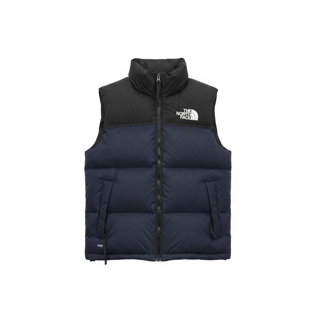 The North Face Nuptse 700 Down Vest "Navy Blue-Black"
