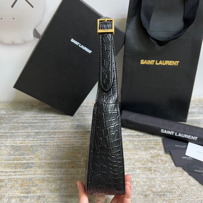 Saint Laurent Le 5 a 7 in Crocodile-Embossed Leather