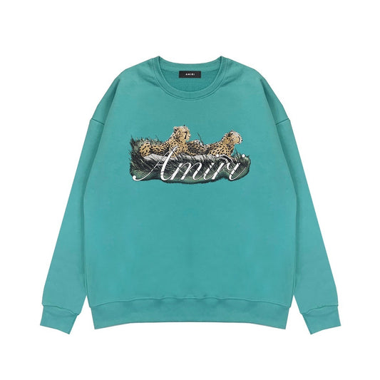 Amiri Cheeatah Sweatshirt "Cyan"