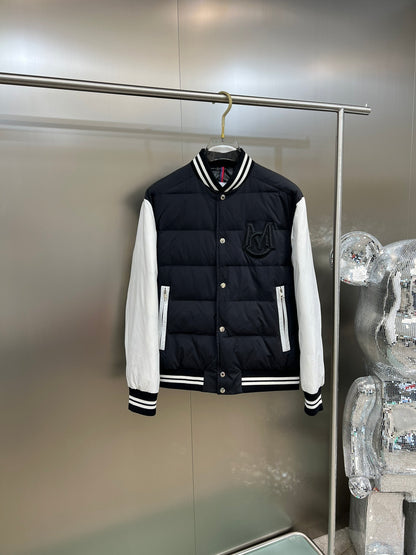 Moncler Bouchet Down Bomber Jacket "Black-White"