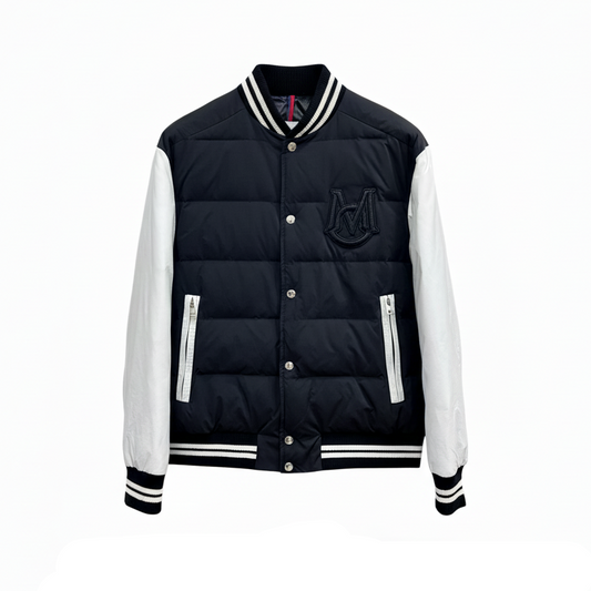 Moncler Bouchet Down Bomber Jacket "Black-White"