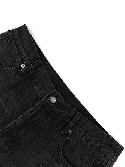 Gucci Cotton Denim Pants with Web Insert