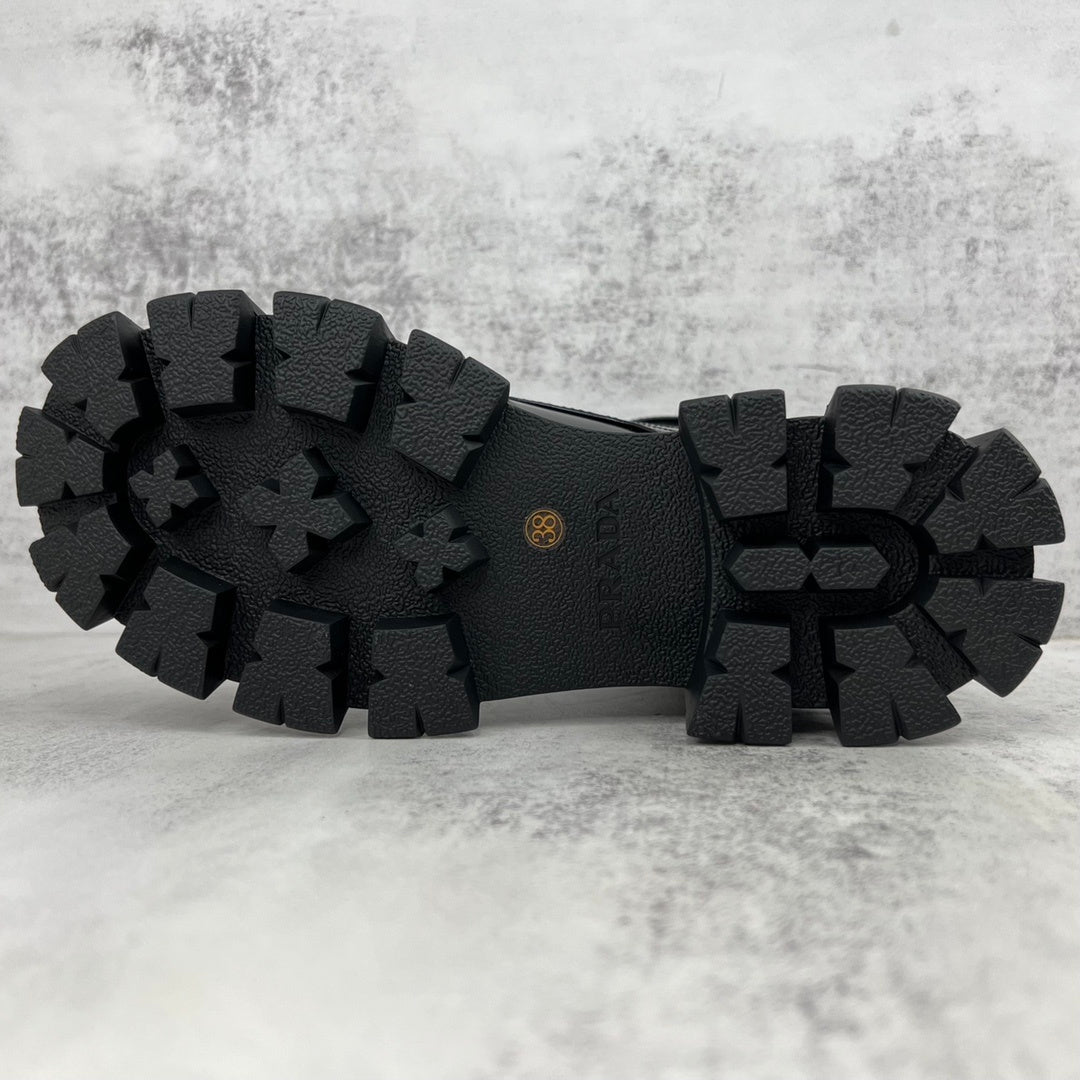 Prada Monolith Leather Boots "Black"