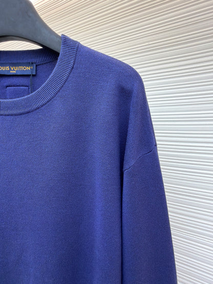 Louis Vuitton Flock Print Gradient Long-Sleeved Crewneck "Blue"