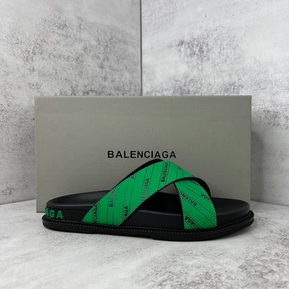 Balenciaga Slides "Black-Green"