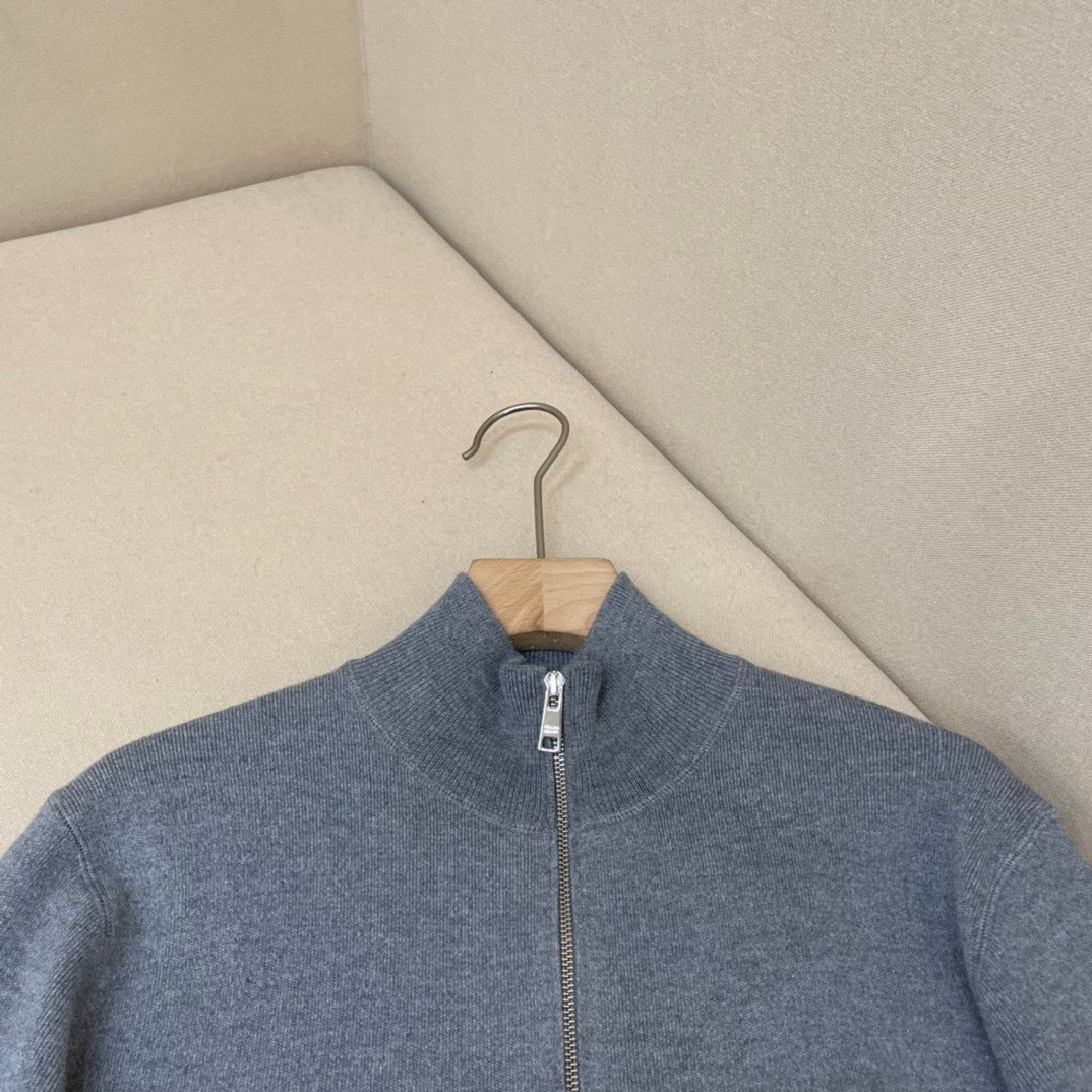 Prada Zip-up Cardigan Sweater "Grey"
