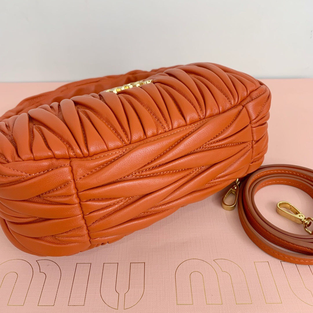 Miu Miu Wander Matelassé Nappa Leather Hobo Bag
