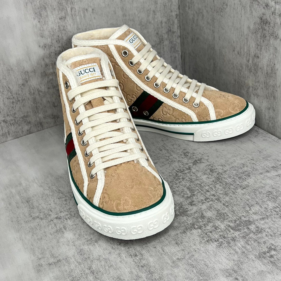 Gucci Tennis 1977 High-Top "Beige Monogram"