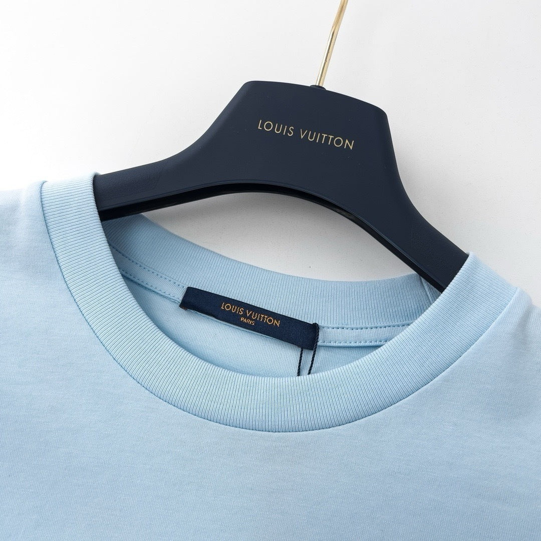 Louis Vuitton Gradient Monogram T-Shirt "Baby Blue-White"