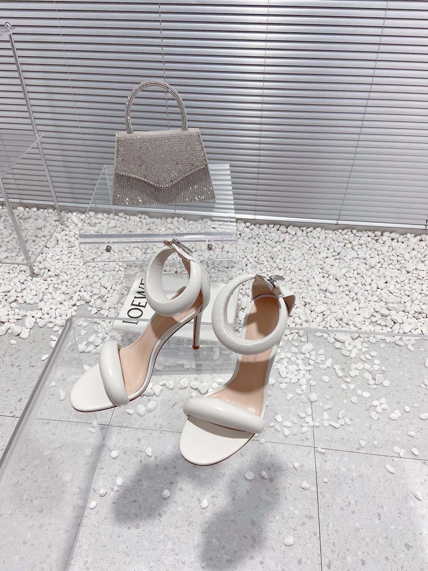Gianvito Rossi Bijoux High Heels 100mm "White"