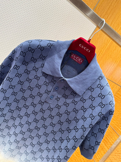 Gucci GG Gradient Cotton and Silk Polo T-Shirt