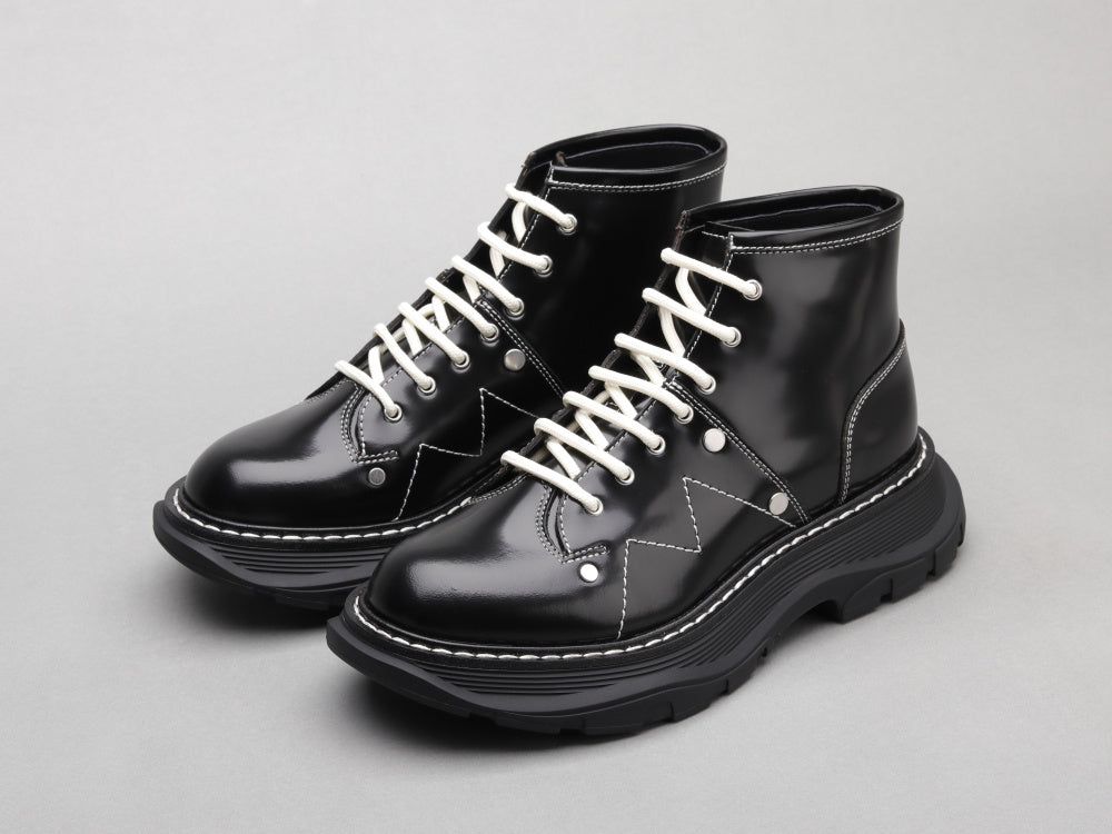 Alexander McQueen Ankle Boots "Black-White"