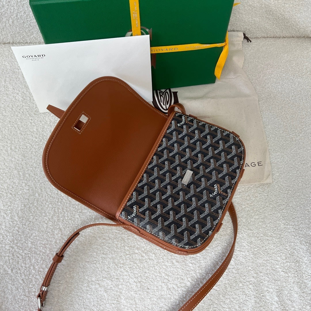 Goyard Belvedere PM Leather Handbag