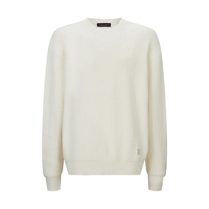 Louis Vuitton Embroidered Signature Cashmere Crewneck "Milky White"