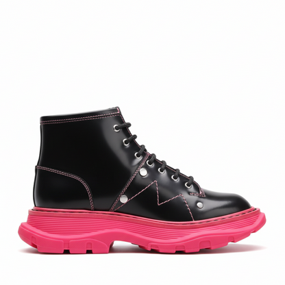 Alexander McQueen Ankle Boots "Black-Pink"