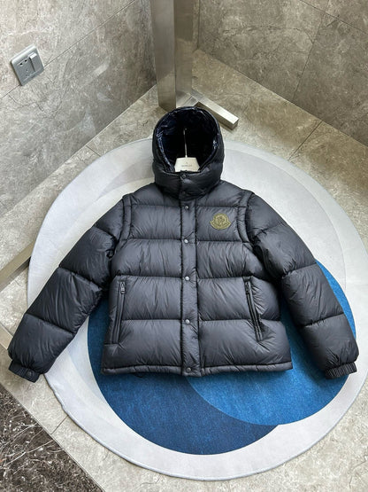 Moncler Cyclone 2-in-1 Hooded Short Down Jacket "Black"