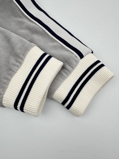 Celine Velvet Tracksuit Zip-up Hoodie "Grey"