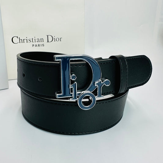 Dior Leather Belt "Black-Blue"
